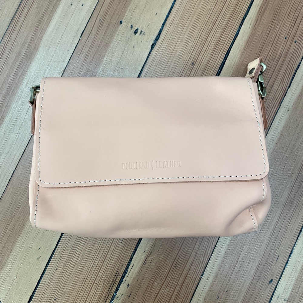 Portland Leather Blush Crossbody Bag